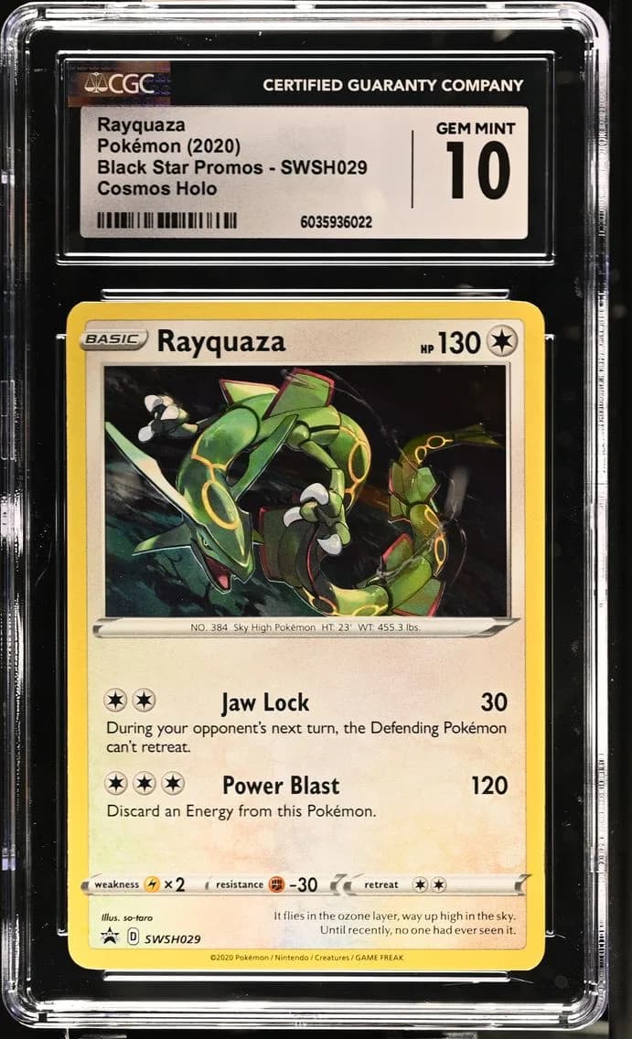 Rayquaza, Black Star Promos - Sword & Shield, CGC 10