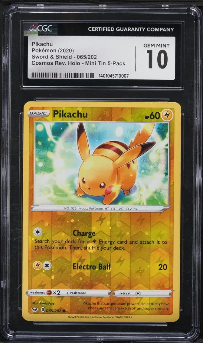 Pikachu, Sword & Shield, CGC 10