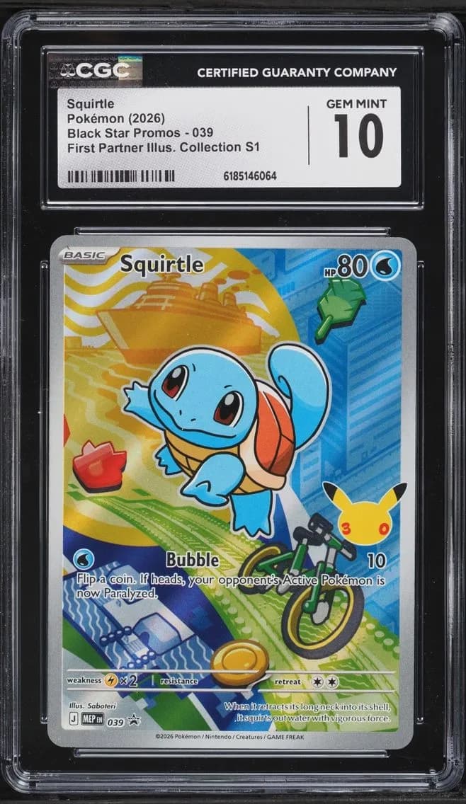 Squirtle, Black Star Promos - Mega Evolution MEP EN, CGC 10