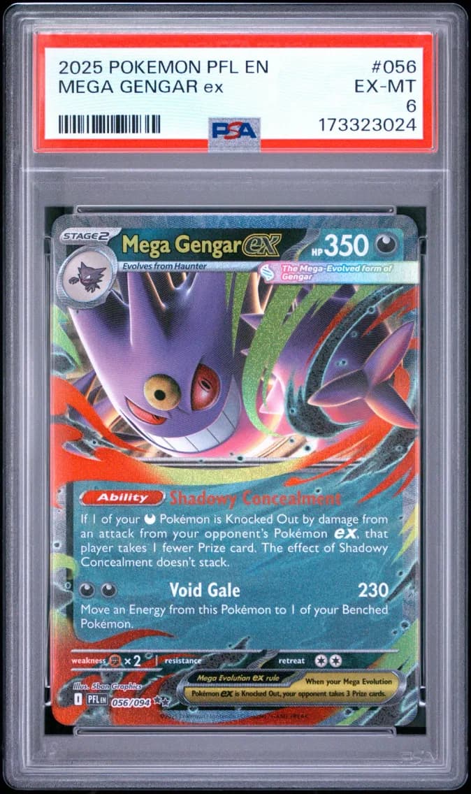 Mega Gengar EX, Phantasmal Flames, PSA 6