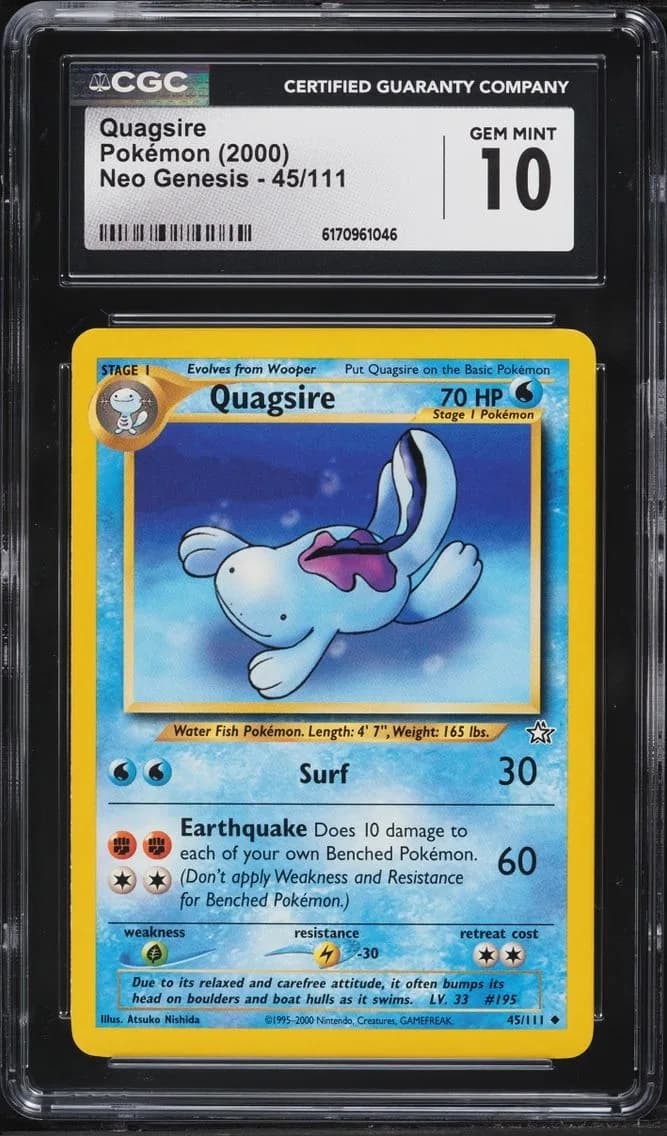Quagsire, Neo Genesis - Unlimited, CGC 10