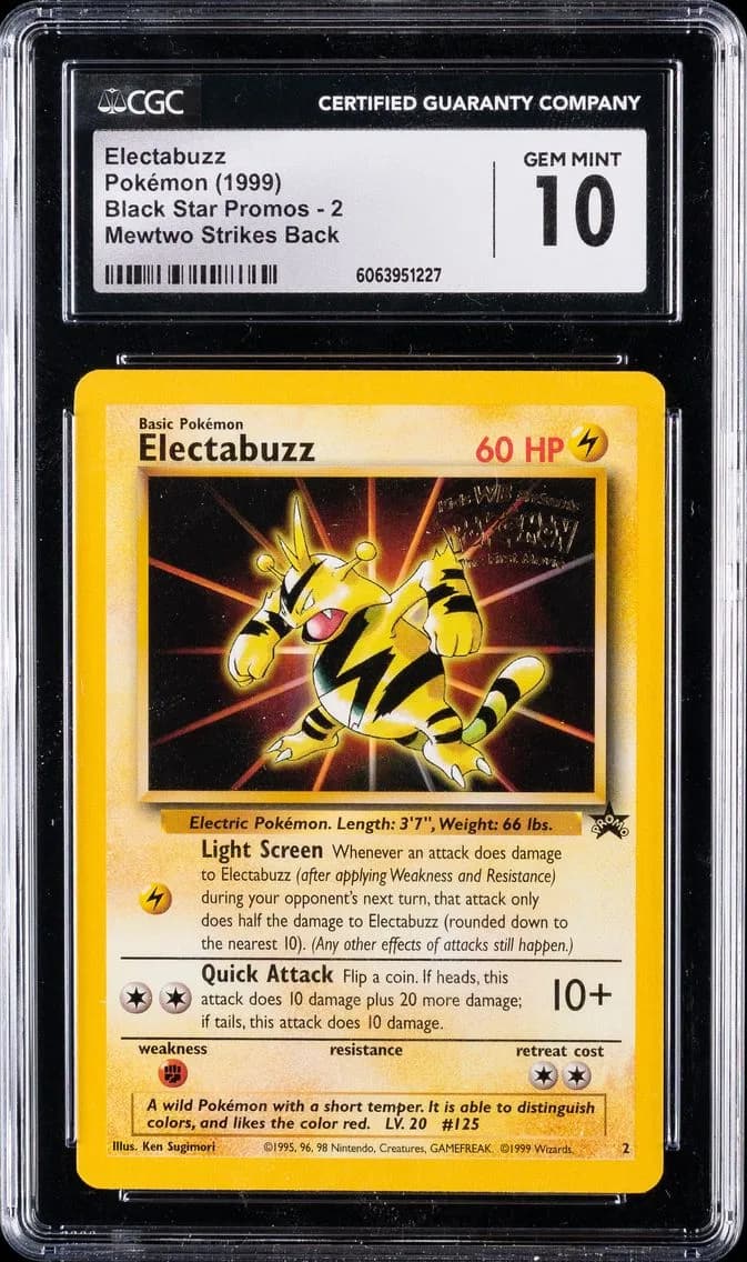 Electabuzz, Black Star Promos - WotC, CGC 10