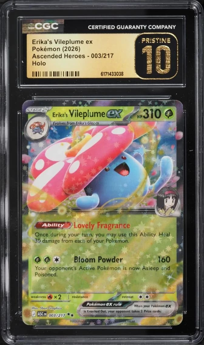 Erika's Vileplume Ex, PRISTINE, CGC 10