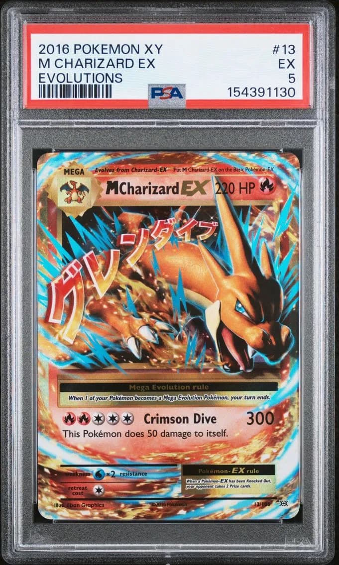 M Charizard EX, XY Evolutions, PSA 5