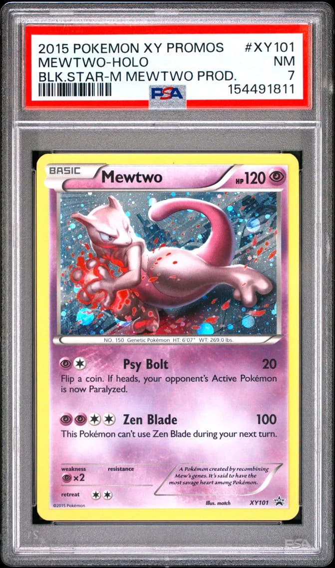 Mewtwo-Holo, XY Black Star Promos, PSA 7