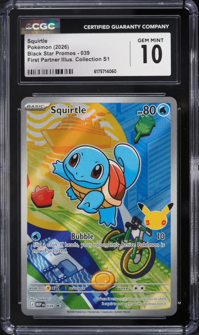 Squirtle, Black Star Promos - Mega Evolution MEP EN, CGC 10