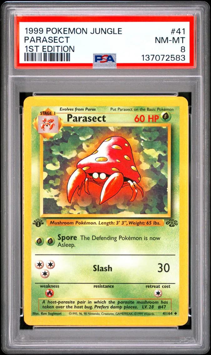 Parasect 1st Edition, Jungle, PSA 8