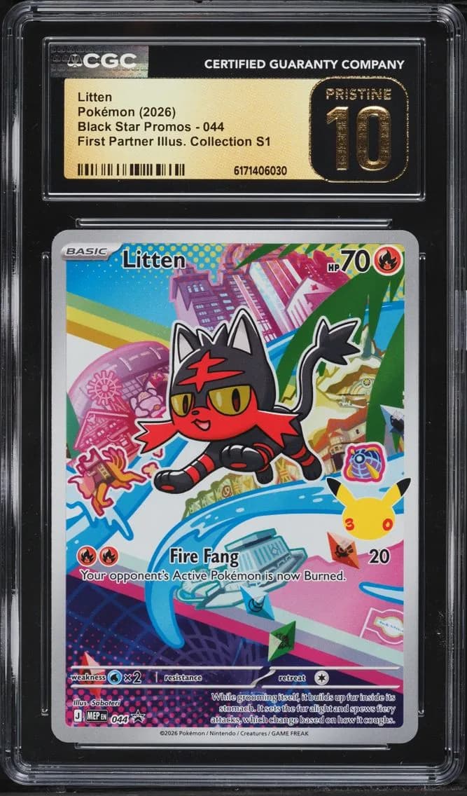 Litten, Black Star Promos - Mega Evolution MEP EN, CGC 10