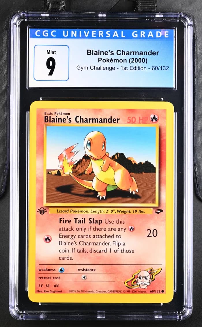 Blaine's Charmander, Gym Challenge - 1st Edition, CGC 9