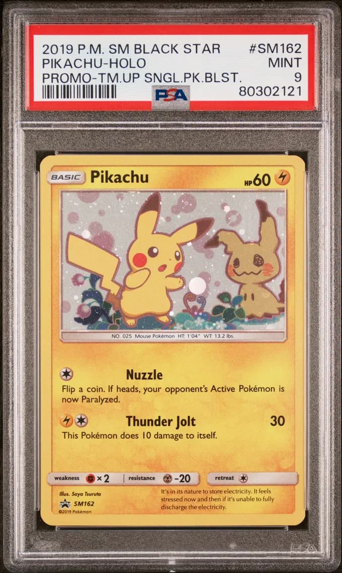 Pikachu-Holo, SM Black Star Promo, PSA 9