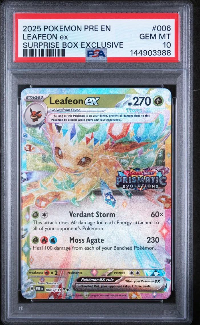 Leafeon EX, Prismatic Evolutions, PSA 10