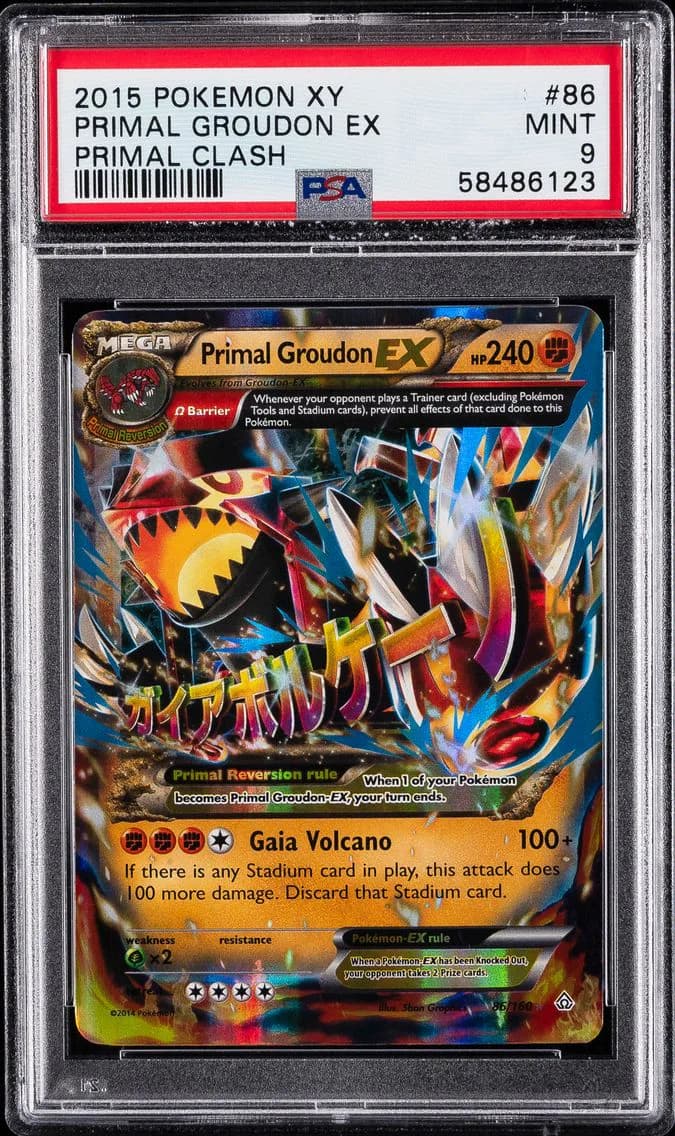 Primal Groudon EX, XY Primal Clash, PSA 9