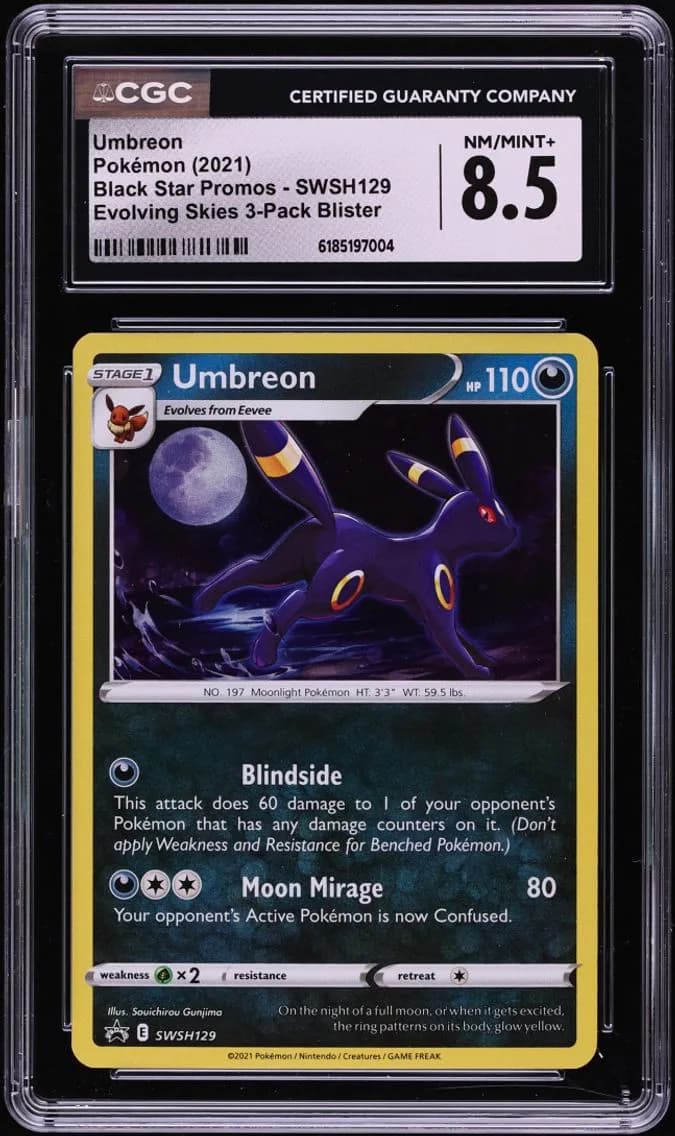 Umbreon, Black Star Promos - Sword & Shield, CGC 8.5
