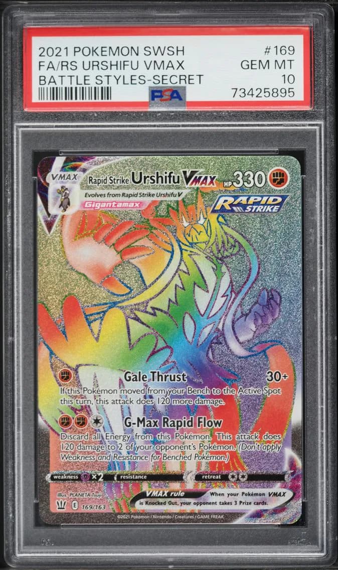 Rapid Strike Urshifu VMAX, Sword & Shield Battle Styles, PSA 10