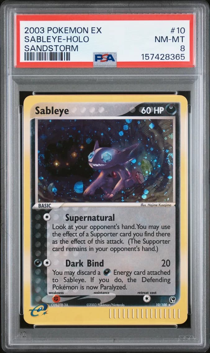 Sableye-Holo, EX Sandstorm, PSA 8