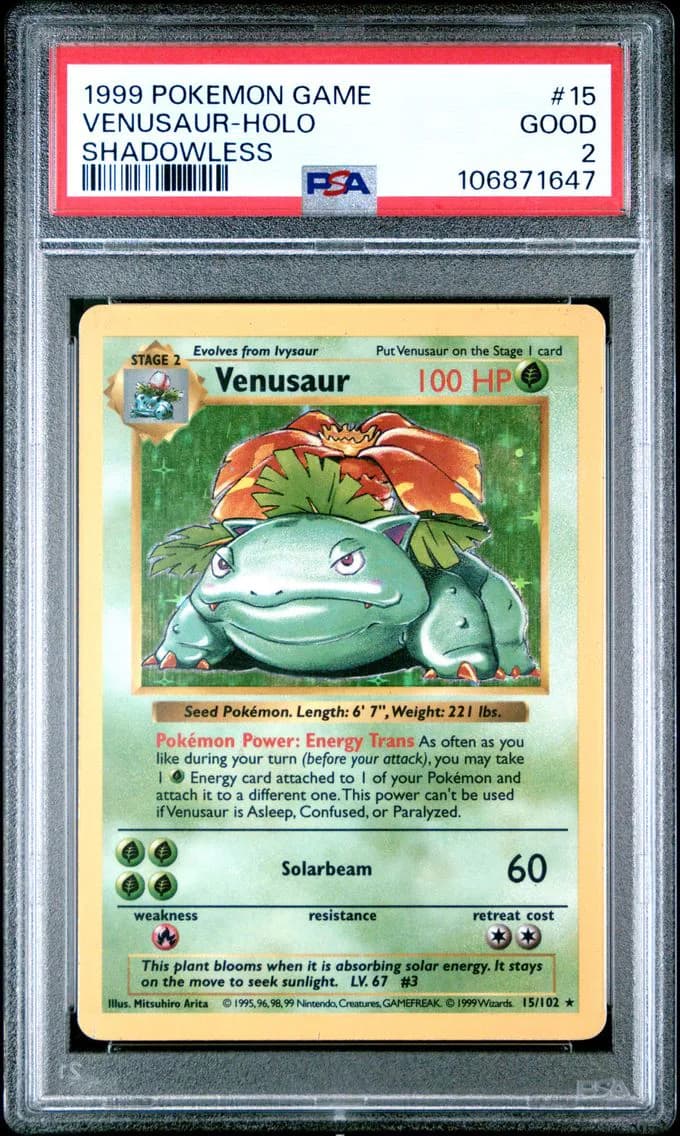 Venusaur-Holo, Game, PSA 2