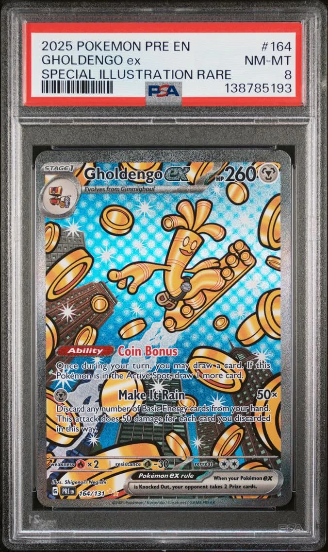 Gholdengo EX, Prismatic Evolutions, PSA 8