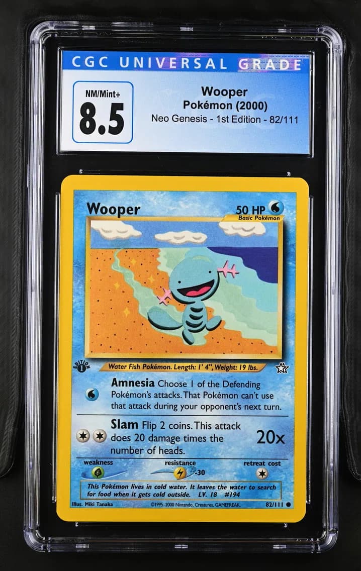 Wooper, Neo Genesis - 1st Edition, CGC 8.5