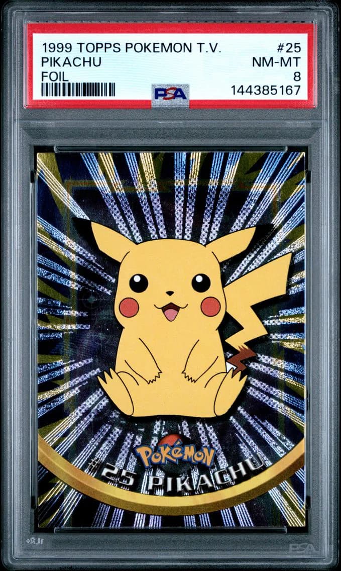 Pikachu, Topps Pokemon TV, PSA 8