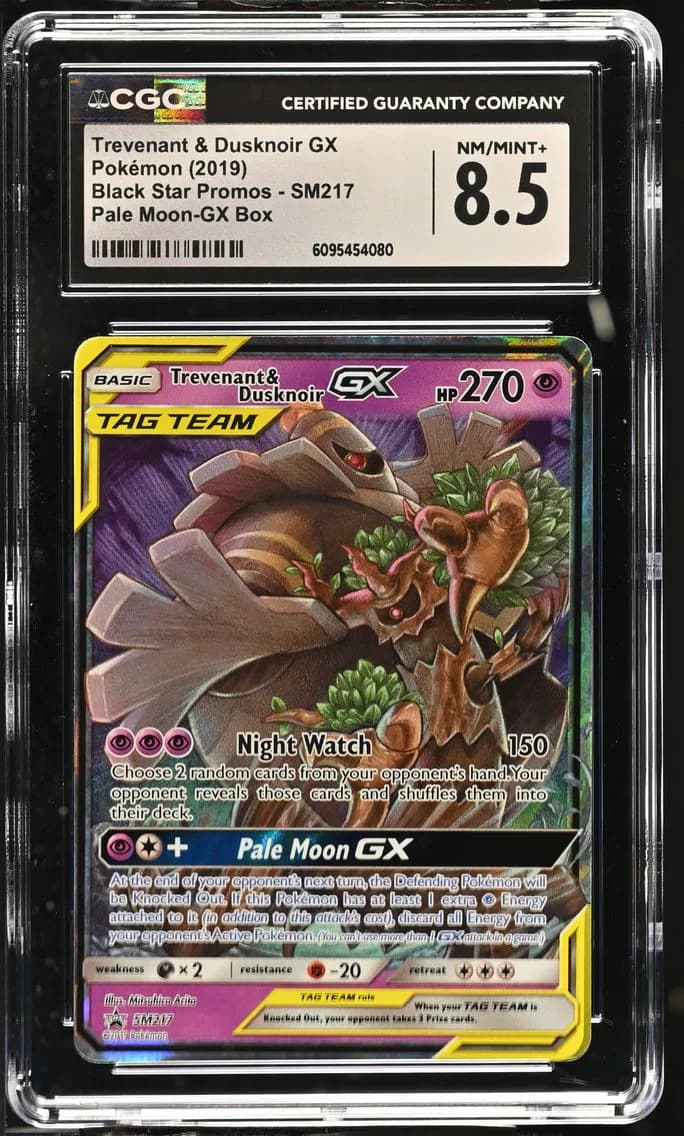 Trevenant & Dusknoir GX, Black Star Promos - Sun & Moon, CGC 8.5