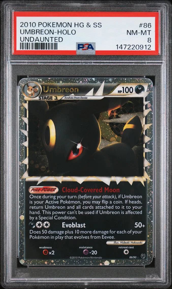 Umbreon-Holo, Heartgold & Soulsilver Undaunted, PSA 8