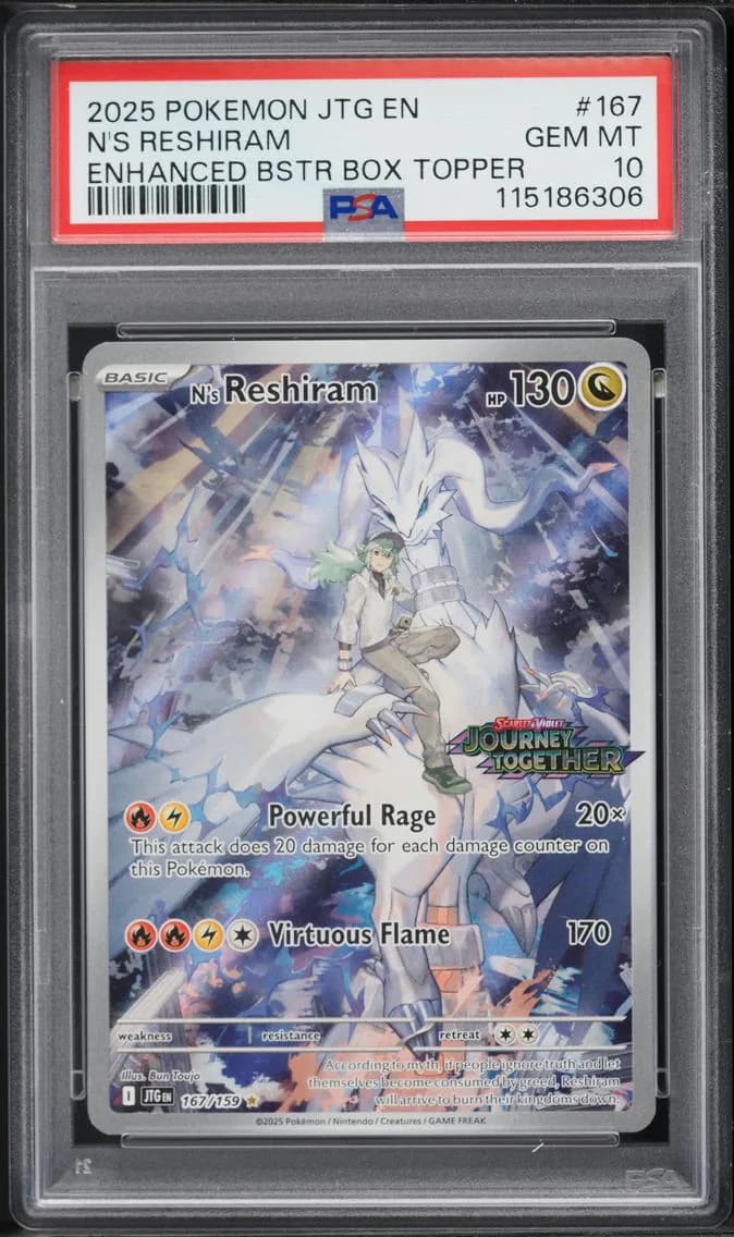 N's Reshiram, Journey Together, PSA 10
