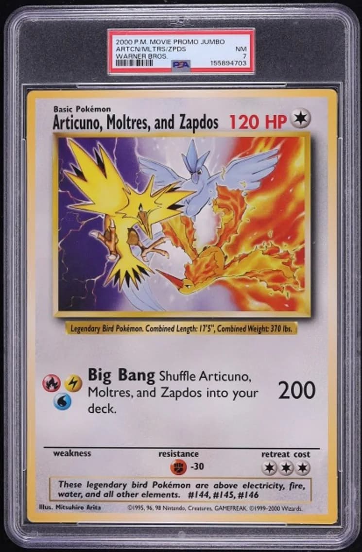 Articuno/Moltres/Zapdos, Game Movie, PSA 7