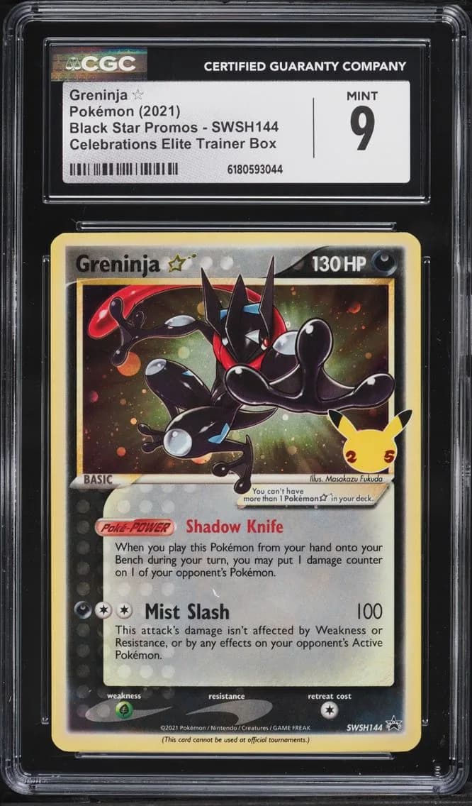 Greninja Gold Star, Black Star Promos - Sword & Shield, CGC 9