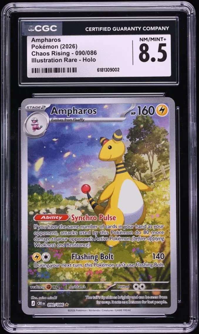 IR Ampharos, Chaos Rising, CGC 8.5