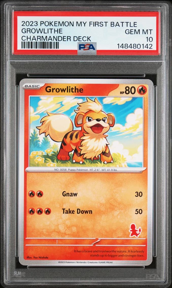 Growlithe, My First Battle-Charmander Deck, PSA 10