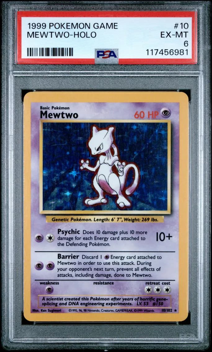 Mewtwo-Holo, Game, PSA 6