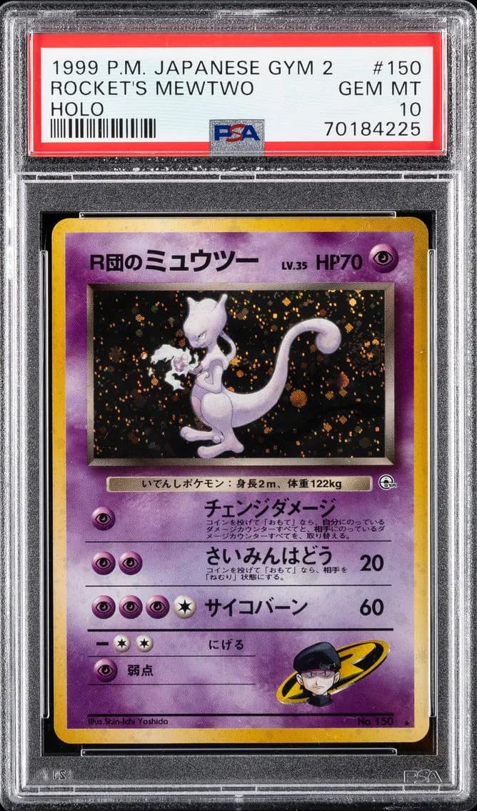 Rocket'S Mewtwo-Holo, Japanese Gym 2, PSA 10