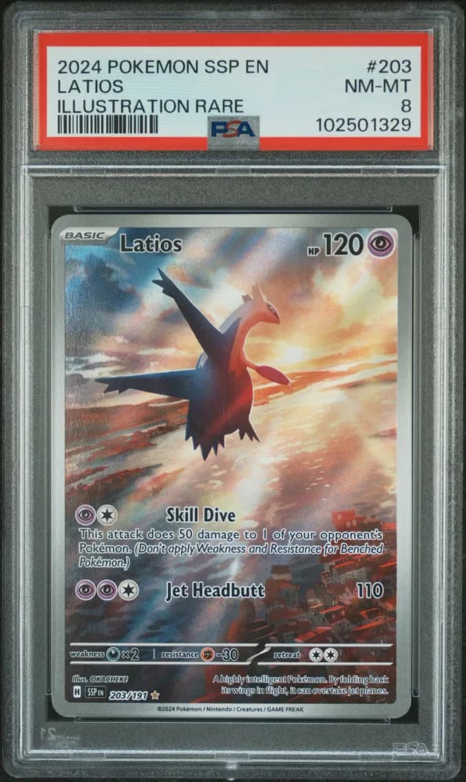 Latios, Surging Sparks, PSA 8