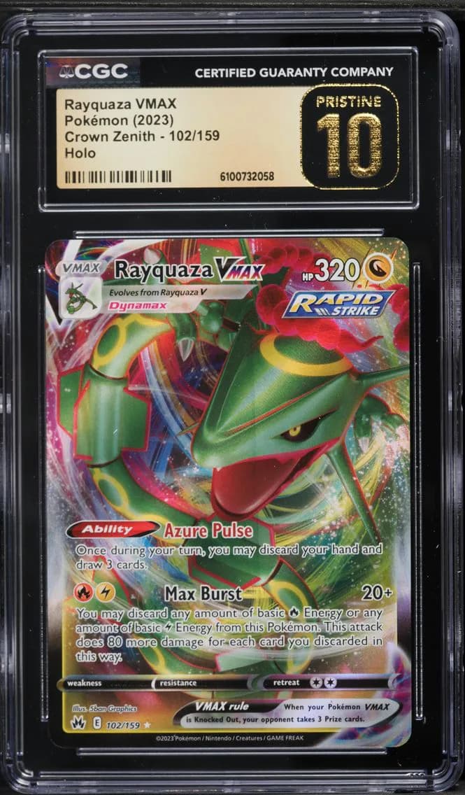Rayquaza VMAX, Crown Zenith, CGC 10
