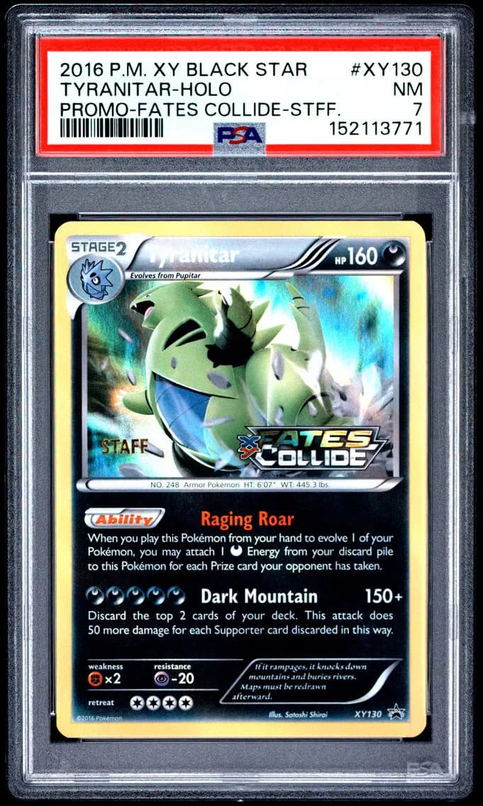 Tyranitar-Holo, XY Black Star Promo, PSA 7
