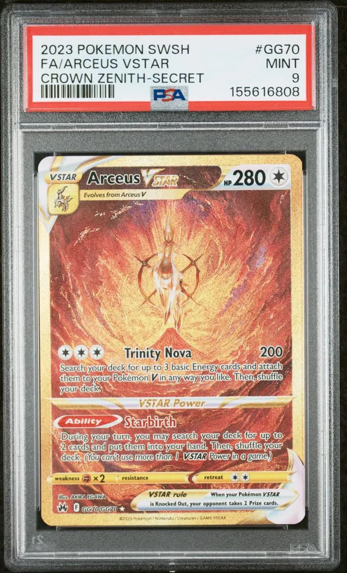 Arceus VSTAR, Sword and Shield Crown Zenith, PSA 9