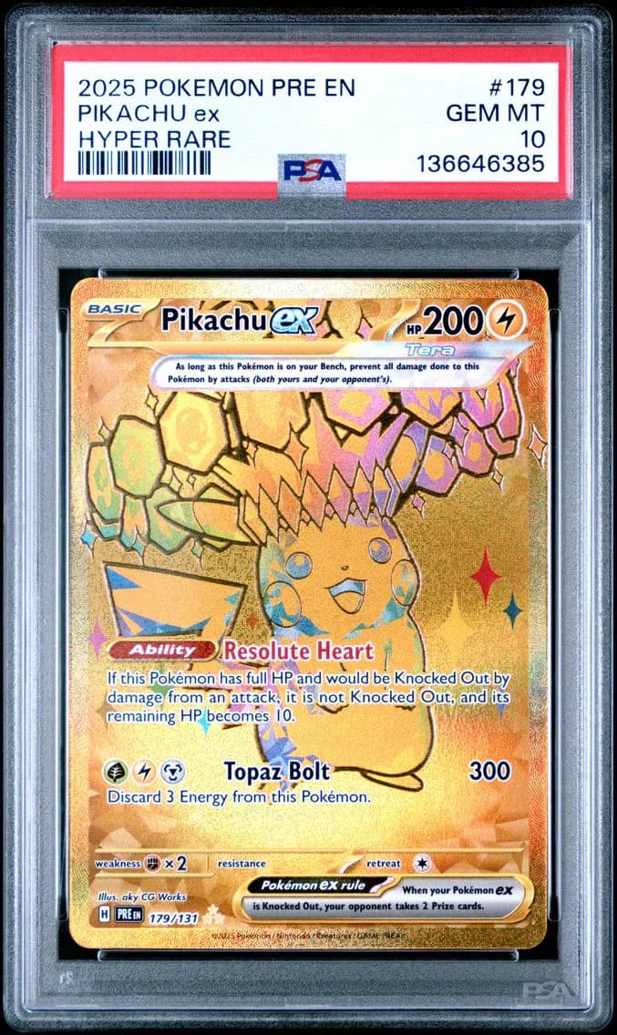 Pikachu EX, Prismatic Evolutions, PSA 10