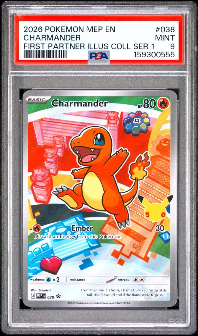 Charmander, Me Black Star Promo, PSA 9