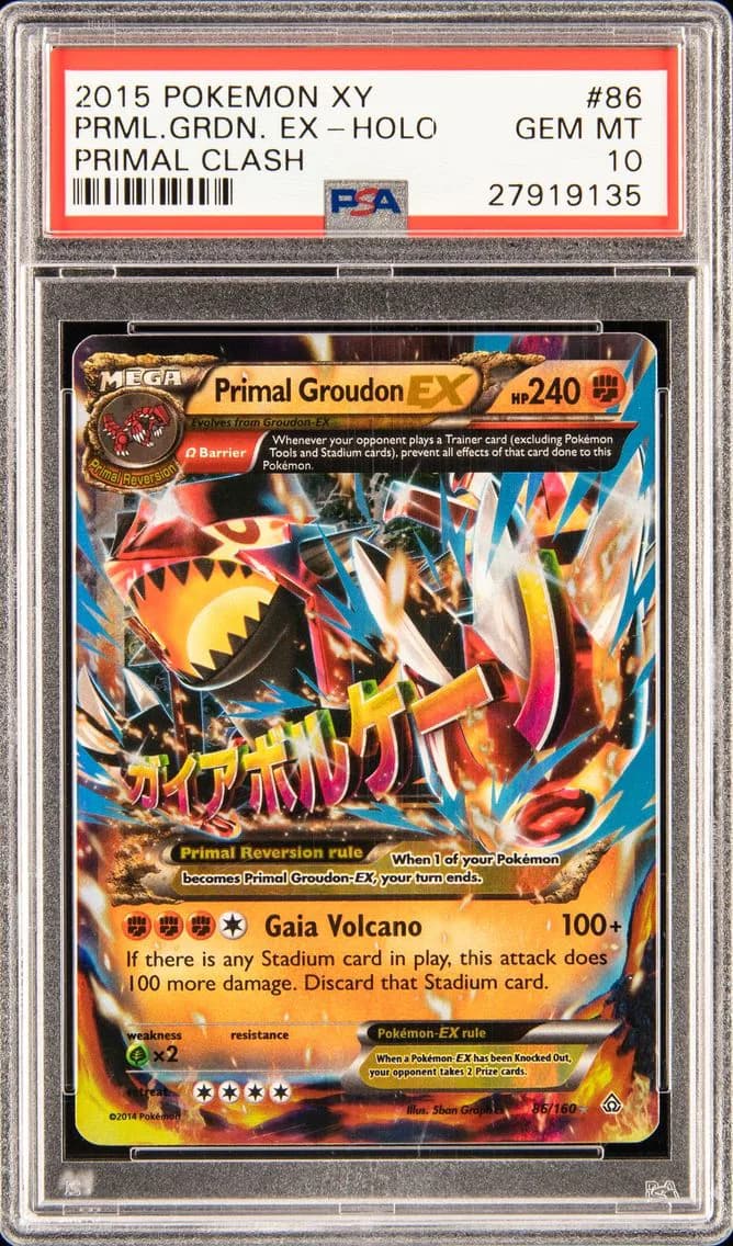 Primal Groudon EX, XY Primal Clash, PSA 10