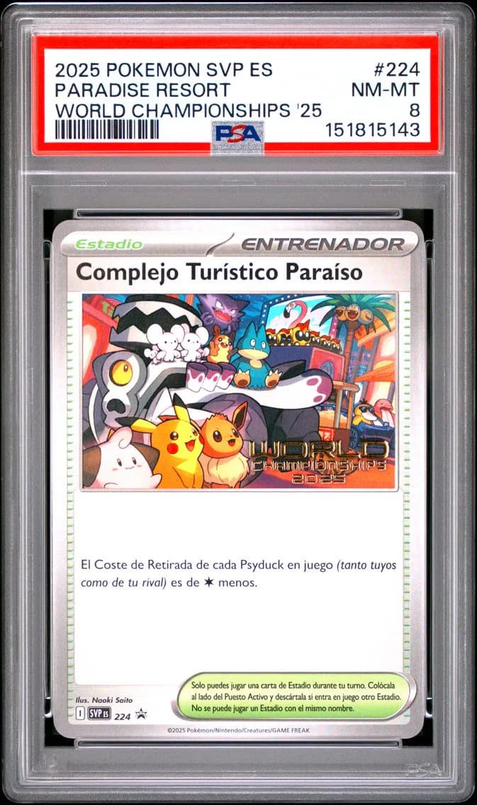 Paradise Resort, Spanish Svp ES-SV Black Star Promo, PSA 8