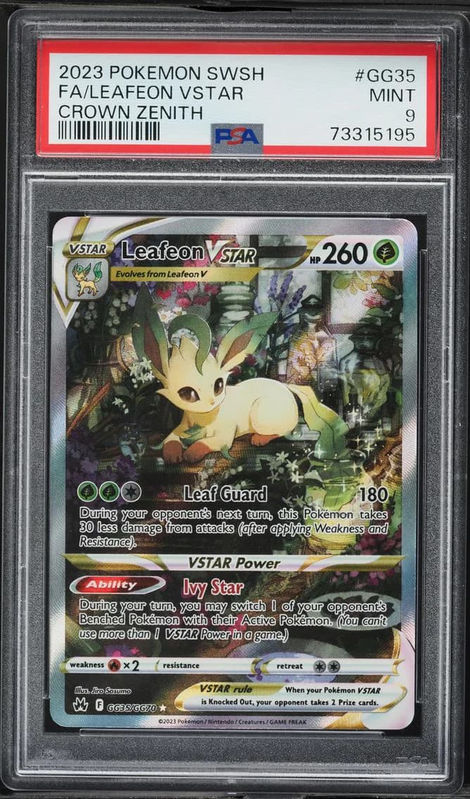 Leafeon VSTAR, Sword and Shield Crown Zenith, PSA 9