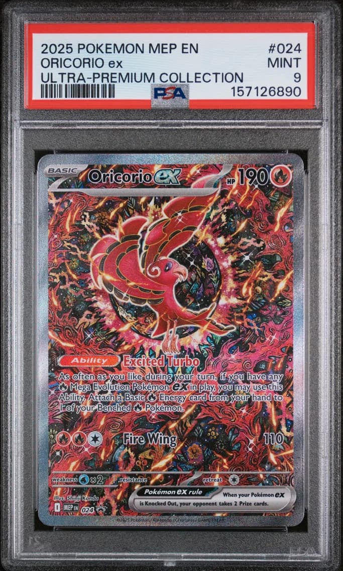 Oricorio EX, Me Black Star Promo, PSA 9
