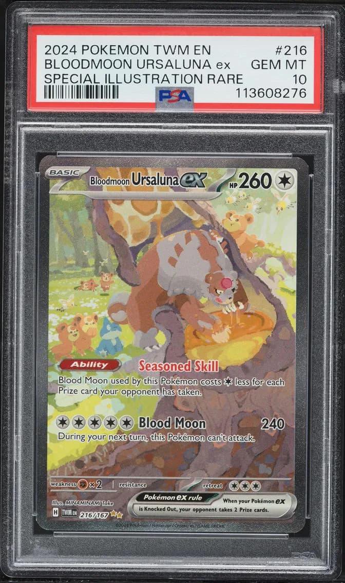 Bloodmoon Ursaluna EX, Twilight Masquerade, PSA 10