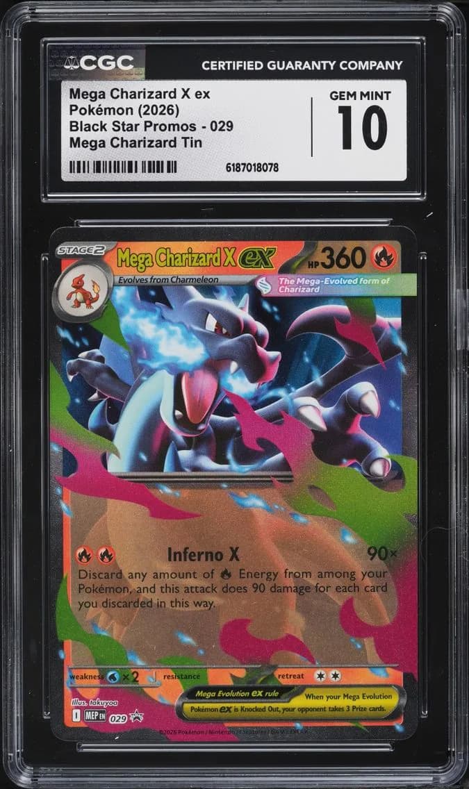 Mega Charizard X EX, Black Star Promos - Mega Evolution MEP EN, CGC 10