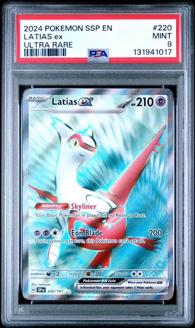 Latias EX, Surging Sparks, PSA 9