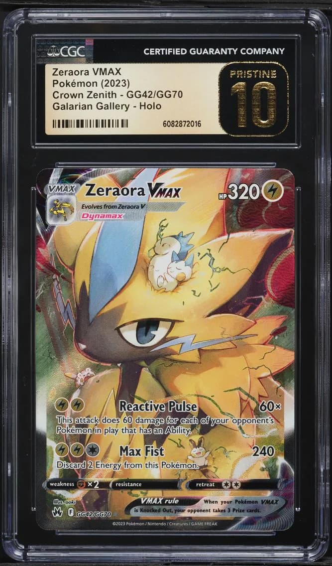 Zeraora VMAX, Crown Zenith, CGC 10