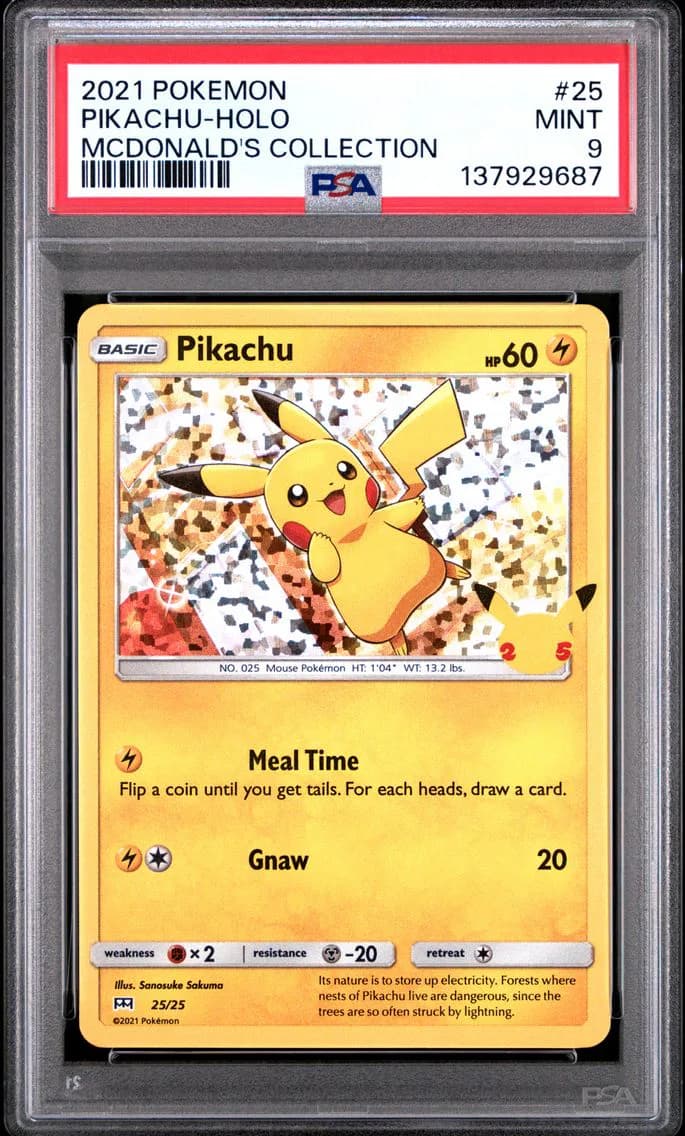 Pikachu-Holo, Mcdonald's Collection, PSA 9