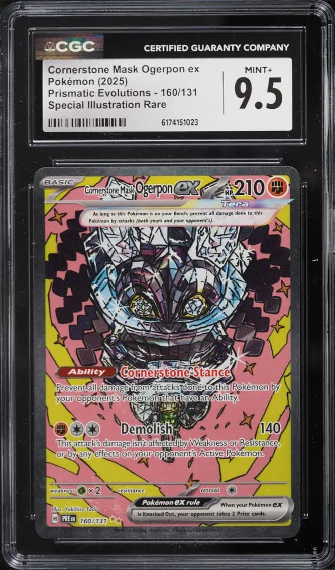 Cornerstone Mask Ogerpon ex, Prismatic Evolutions, CGC 9.5
