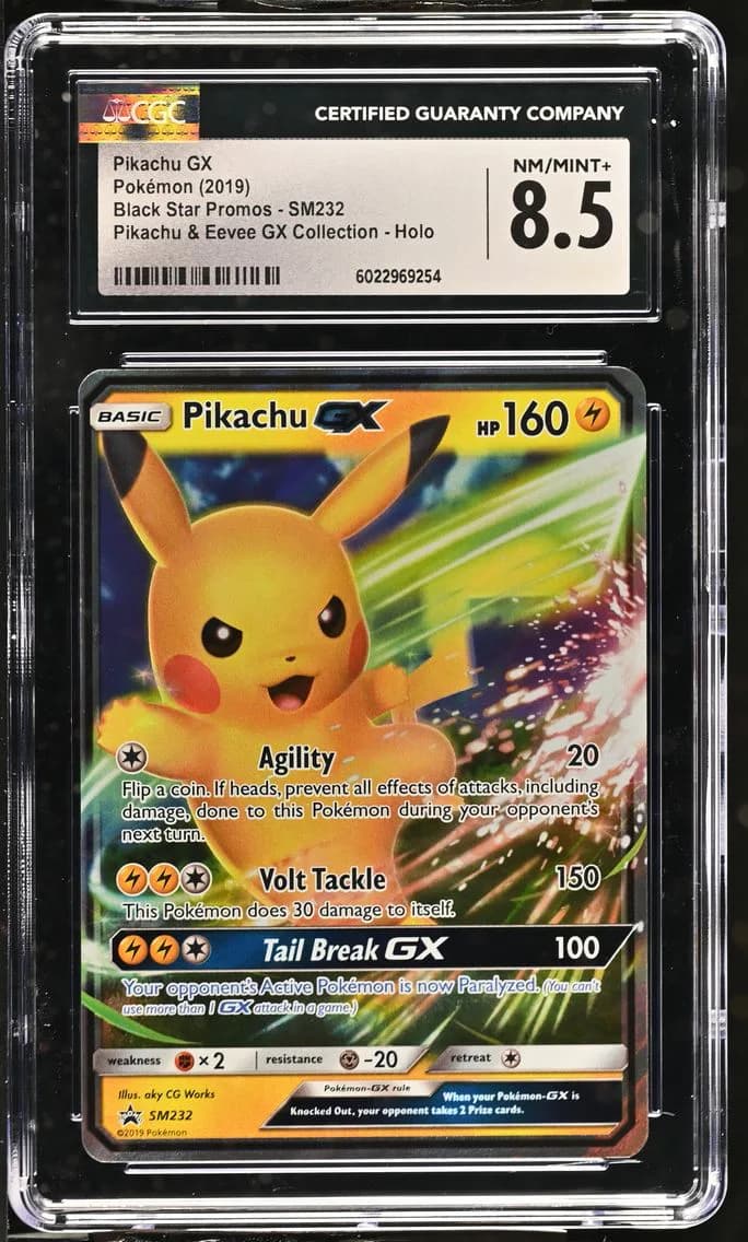 Pikachu GX, Black Star Promos - Sun & Moon, CGC 8.5
