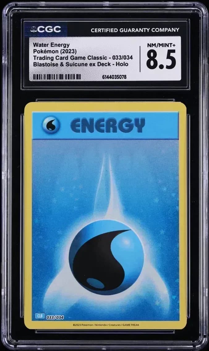 Water Energy, Trading Card Game Classic - CLV, CLC, CLB, CGC 8.5